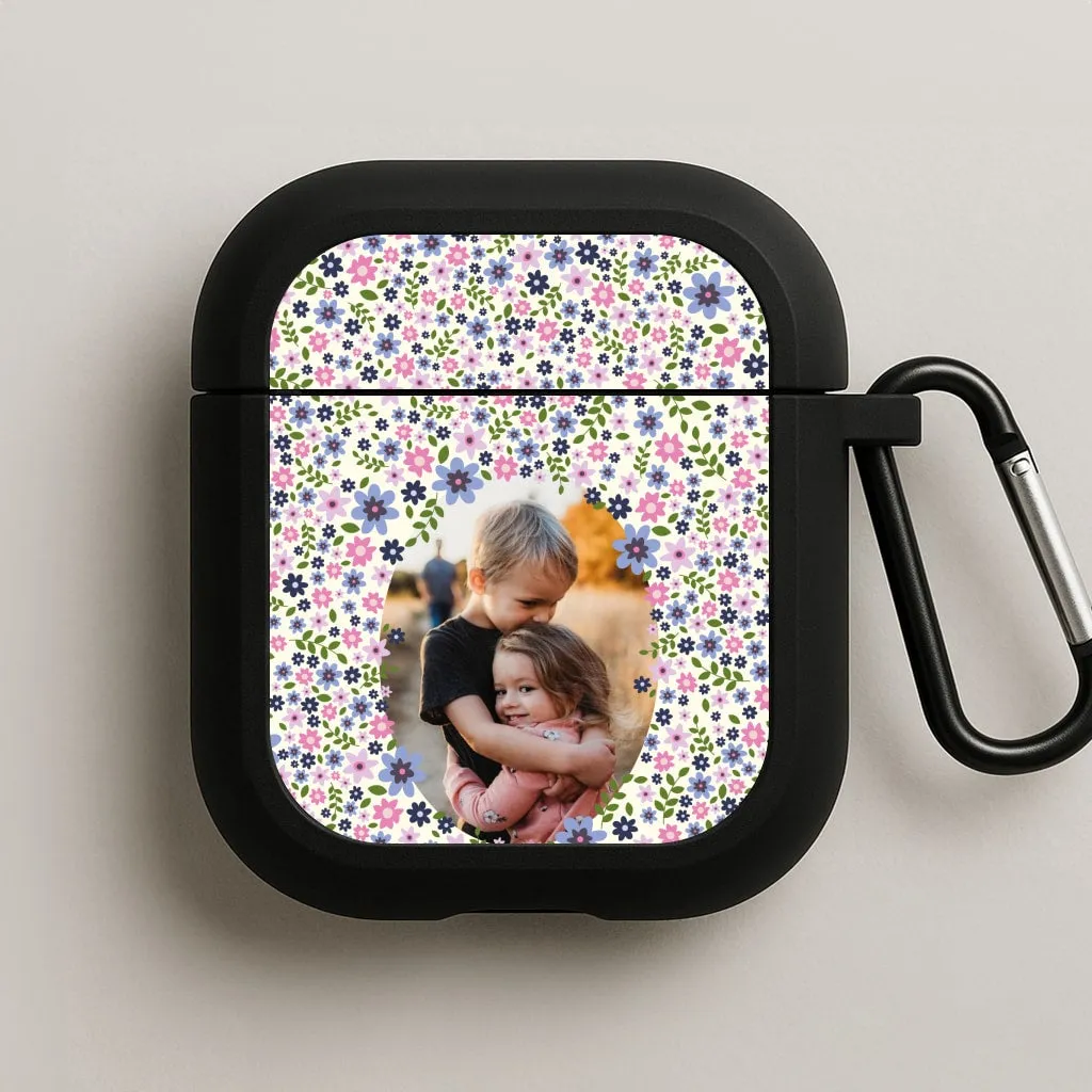 Detailed Flower Pattern - Personalised Mother's Day AirPods Case Modern Gadget Sleeve
