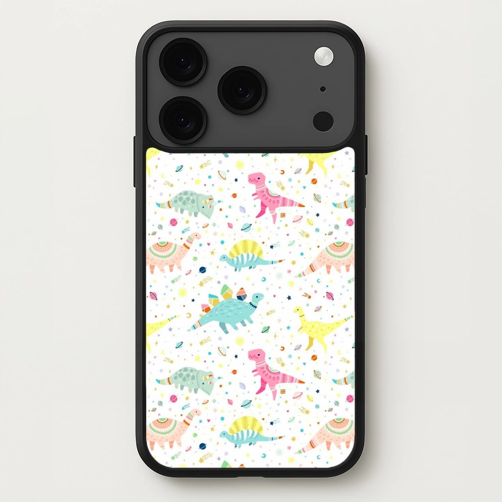 Dinosaur Pattern Phone Case Clear Protection