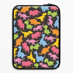 Vibrant Finish Dinosaurs Collage - Dinosaurs Laptop Sleeve