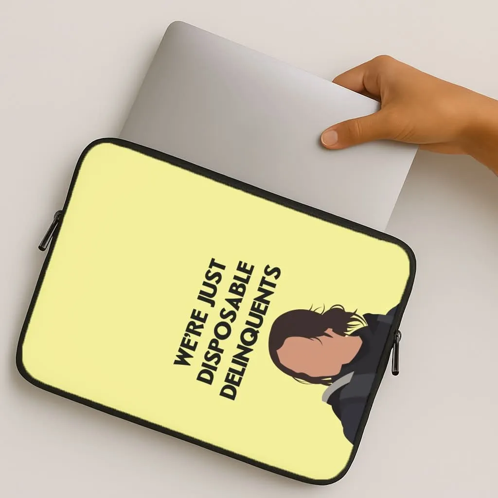 Enhanced Comfort Disposable Delinquents Laptop Sleeve