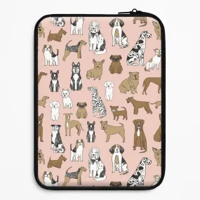Handheld device Dog Breeds - Animal Pattern Laptop Sleeve