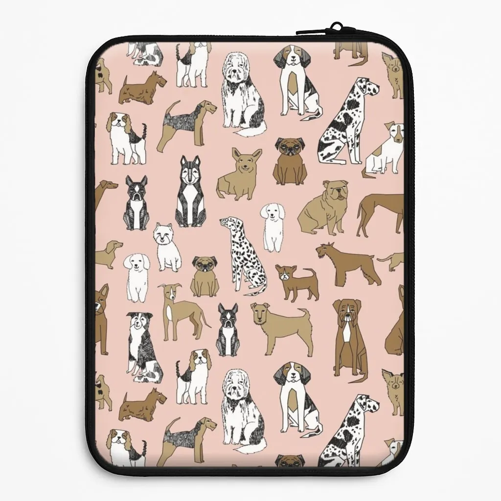 Handheld device Dog Breeds - Animal Pattern Laptop Sleeve