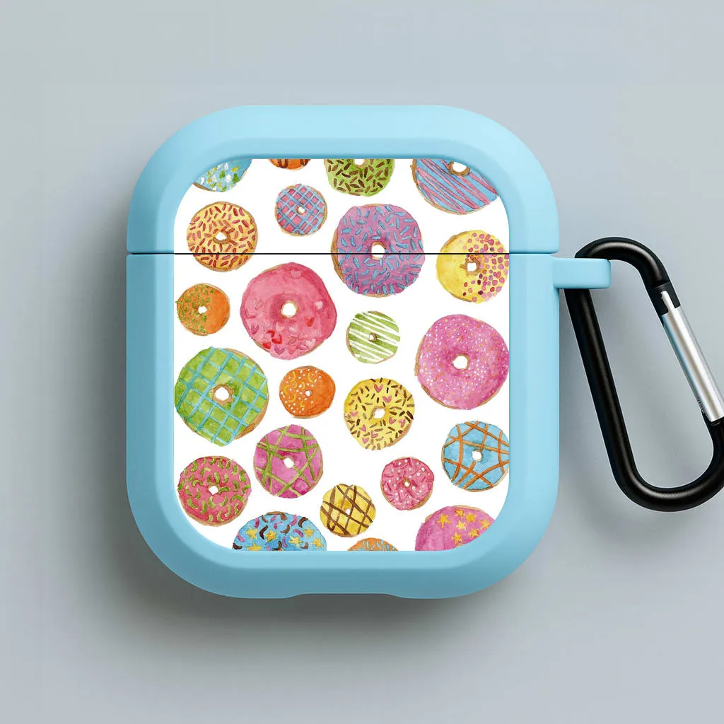 Dougnut Pattern AirPods Case Creative Color Pattern Minimal Travel Organizer