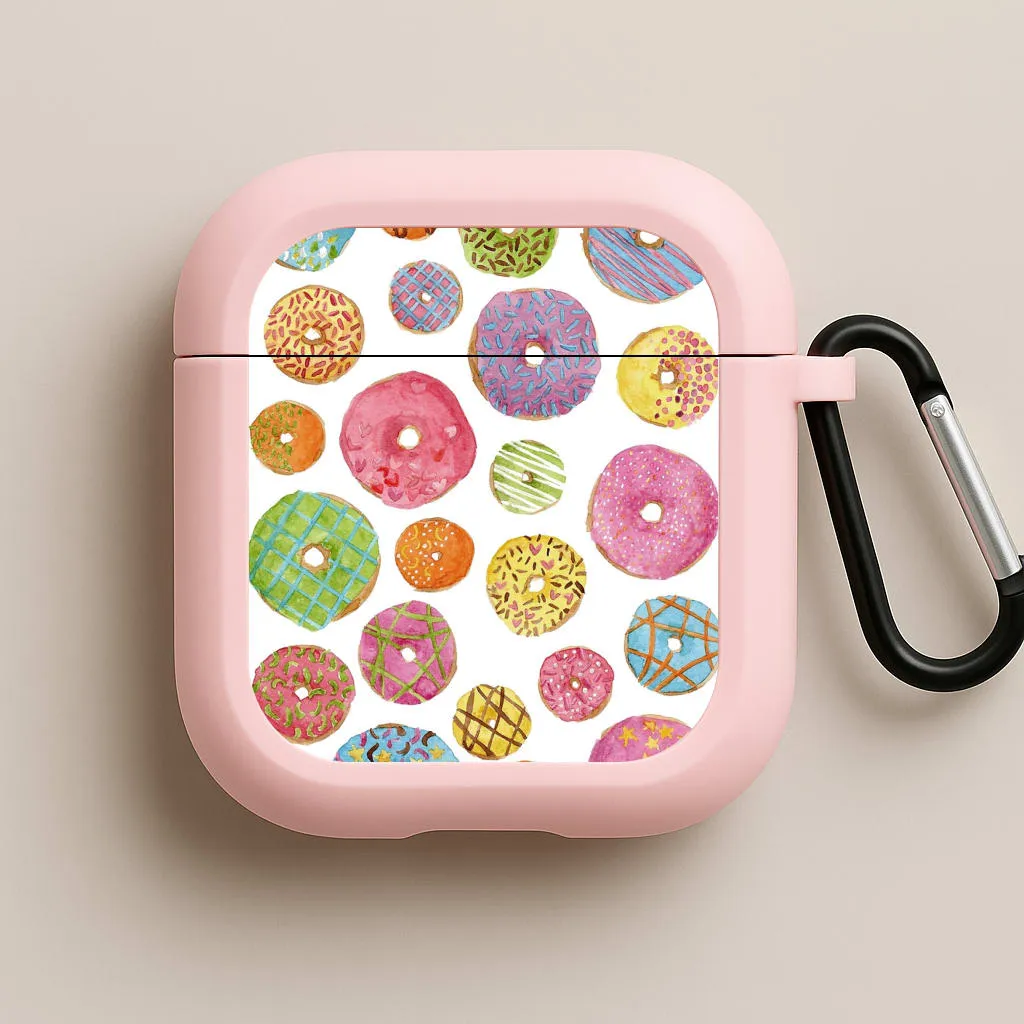 Compact Accessory Bag Dougnut Pattern AirPods Case