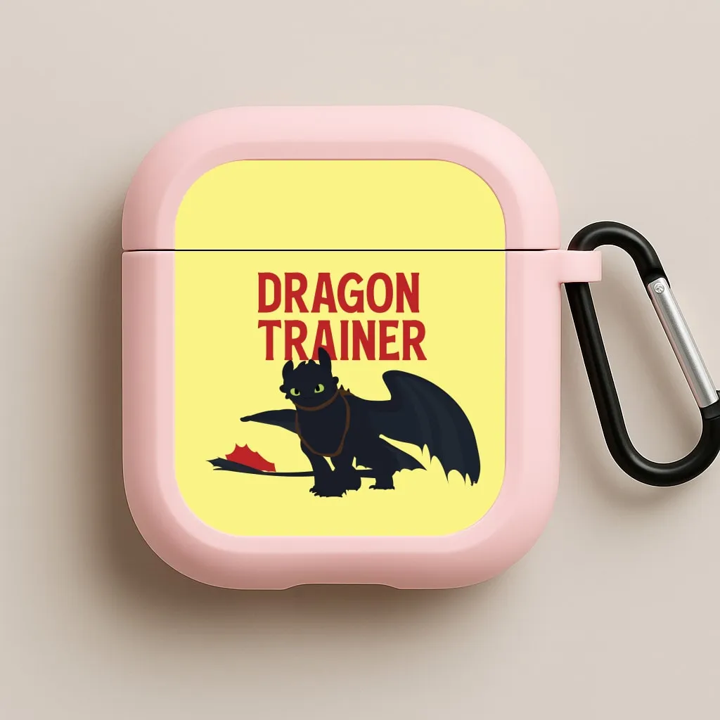 designer silicone airpods case Soft Touch Material Dragon Trainer AirPods Case
