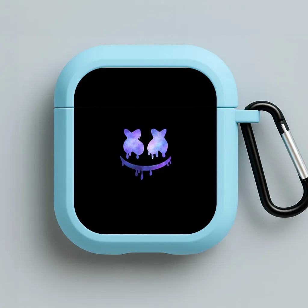 Dripping Features - White Helmet DJ AirPods Case durable silicone airpods cover