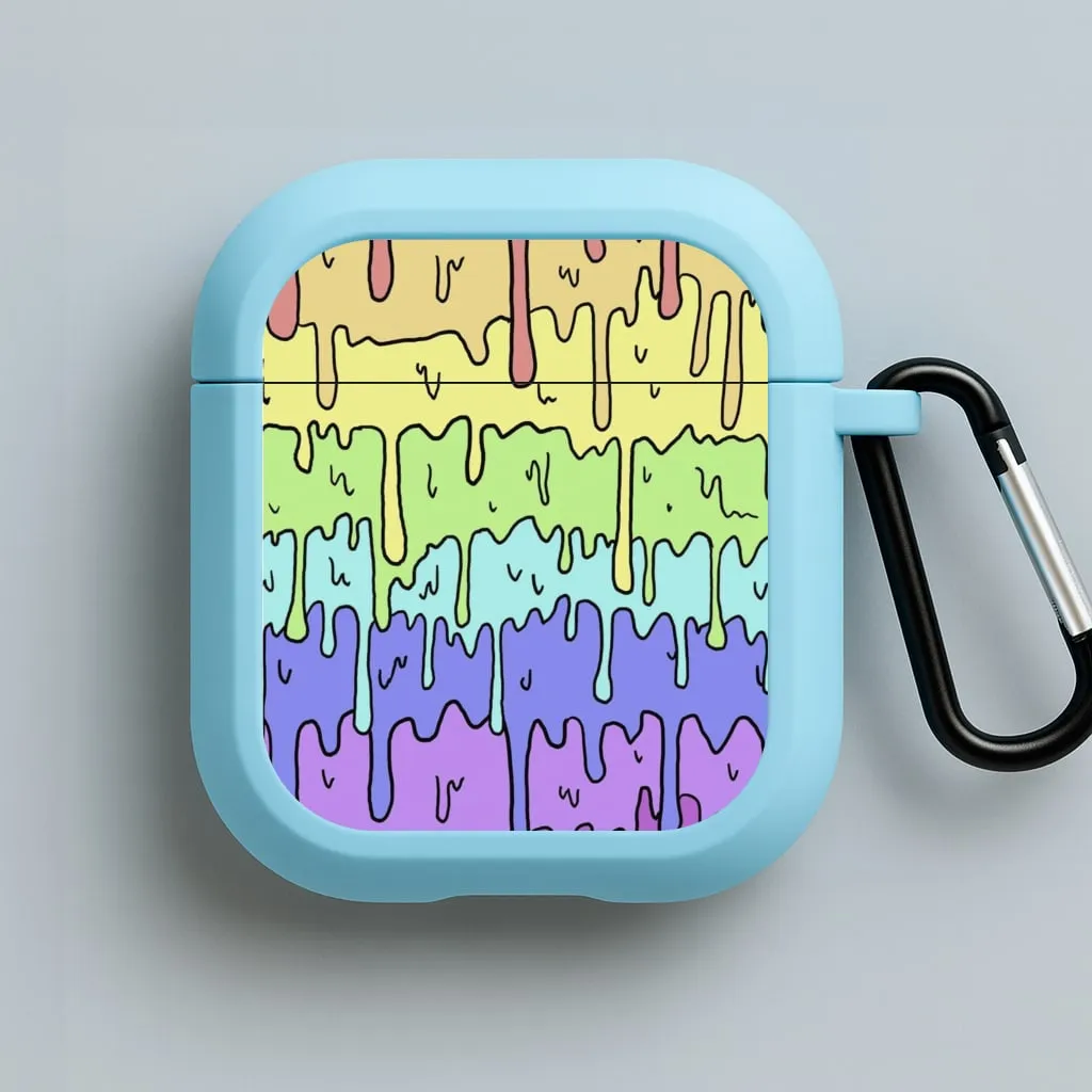 Trendy Design Holder Dripping Rainbow AirPods Case