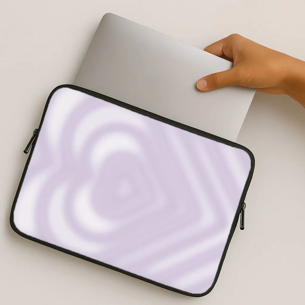 Stylish Surface Design Drippy Love Heart Purple Laptop Sleeve