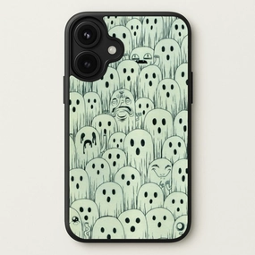 Droopy Ghost Pattern Phone Case Gloss Layer Finish Protective Fit