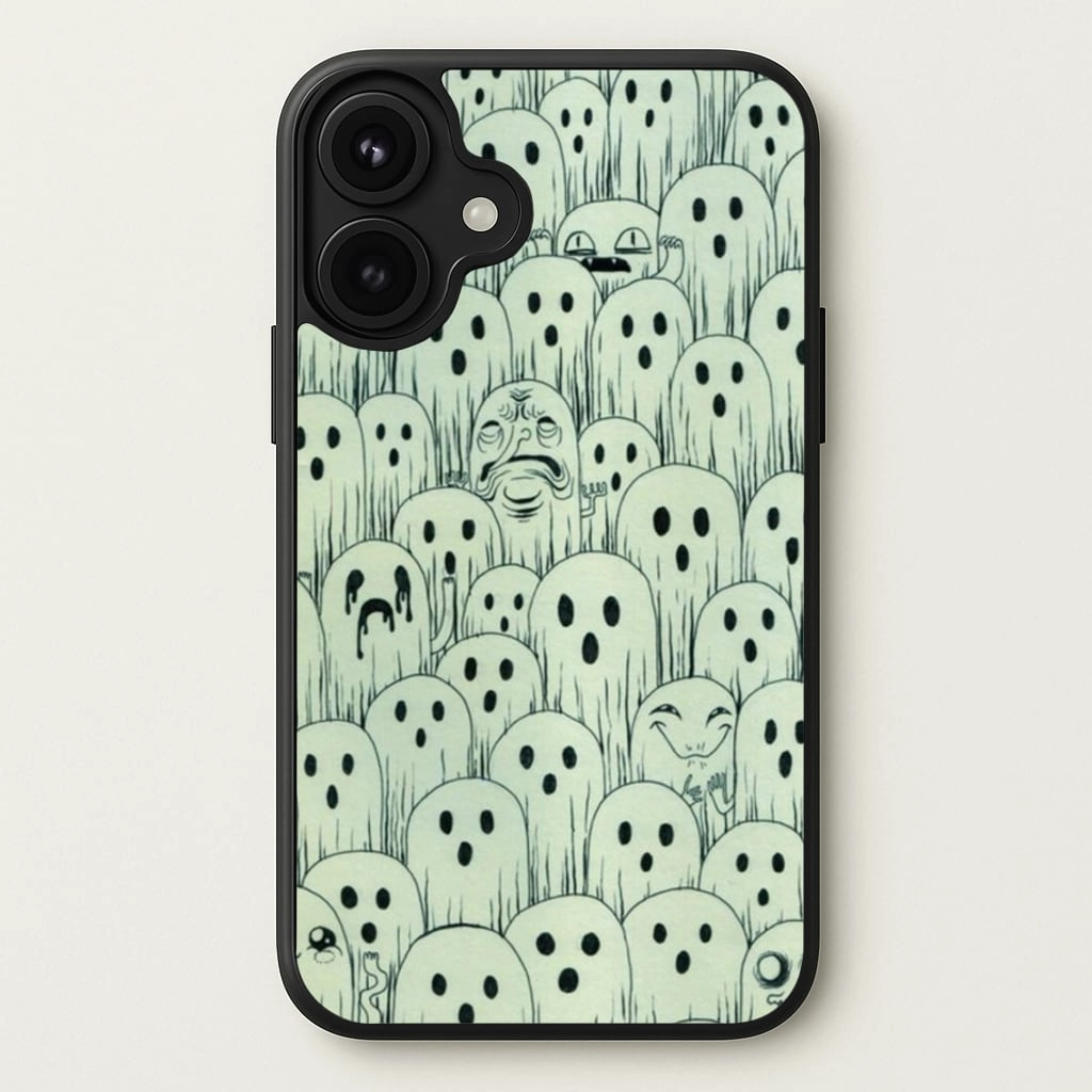 Droopy Ghost Pattern Phone Case Gloss Layer Finish Protective Fit
