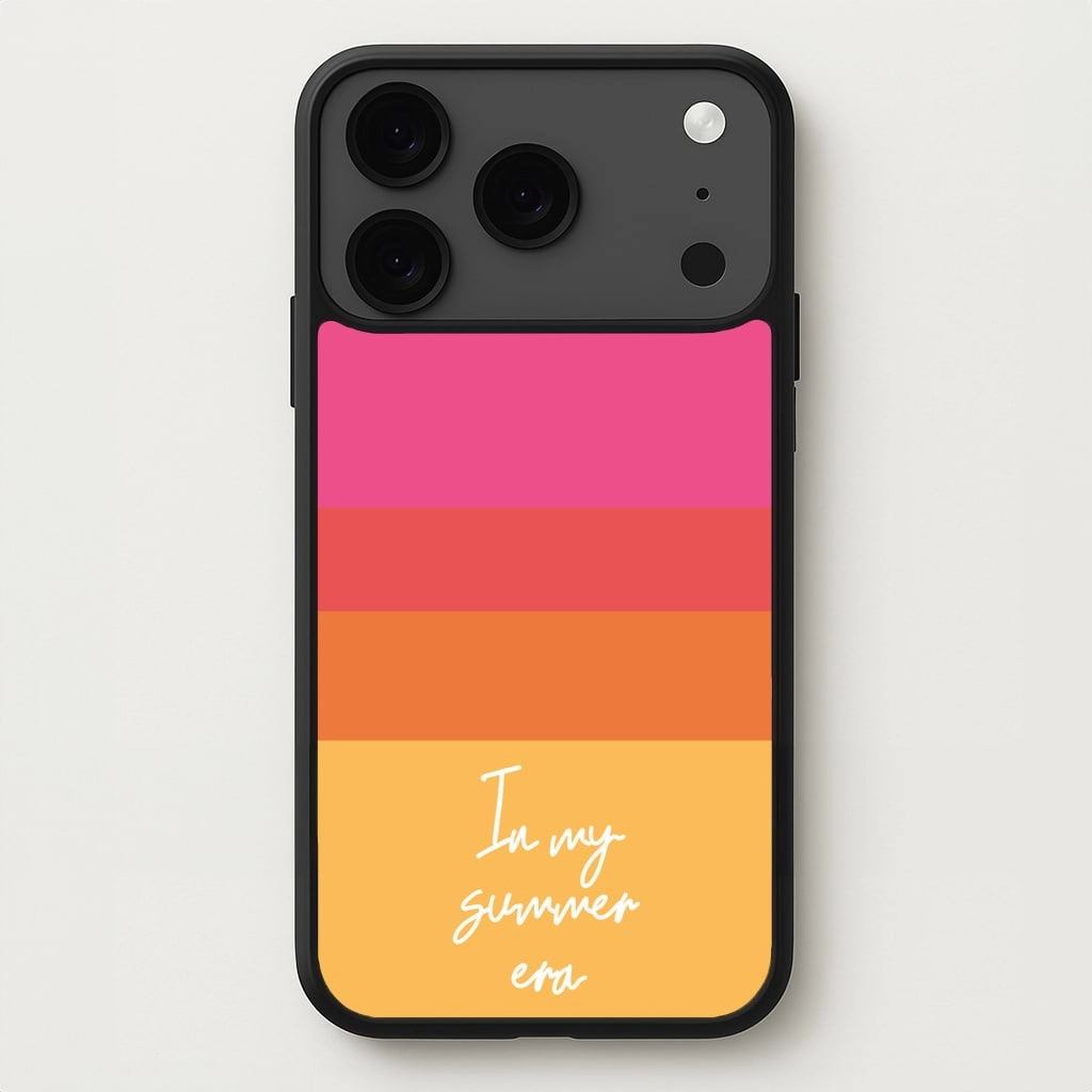 Minimal Shield Texture Colorful Design In My Summer Era Ombre Phone Case