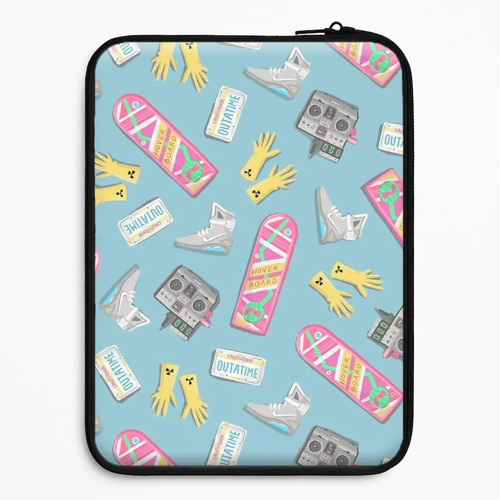 BTTF Pattern Laptop Sleeve Soft Detail