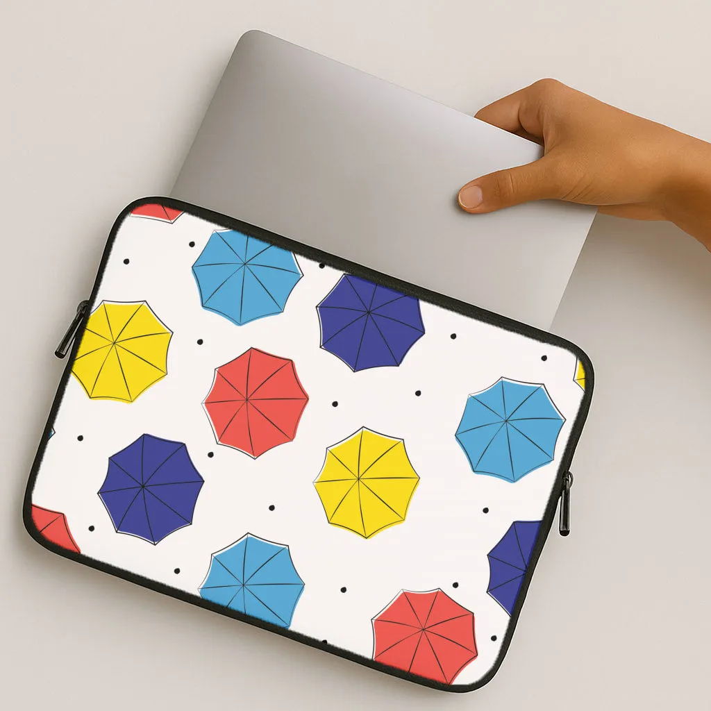 Gradient Design Ergonomic form Colourful Umbrellas Pattern Laptop Sleeve