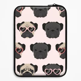 Hand Friendly Sunny Pug Life - Dog Pattern Laptop Sleeve