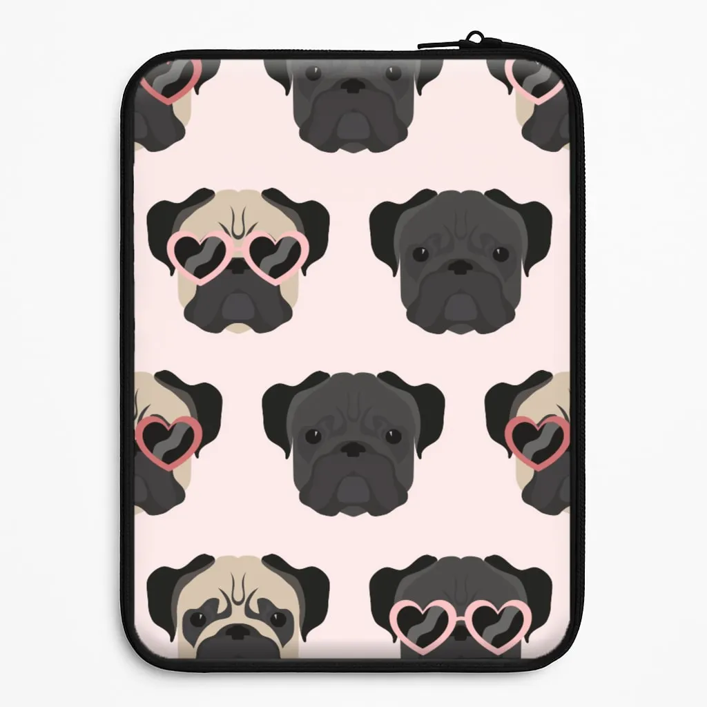 Hand Friendly Sunny Pug Life - Dog Pattern Laptop Sleeve