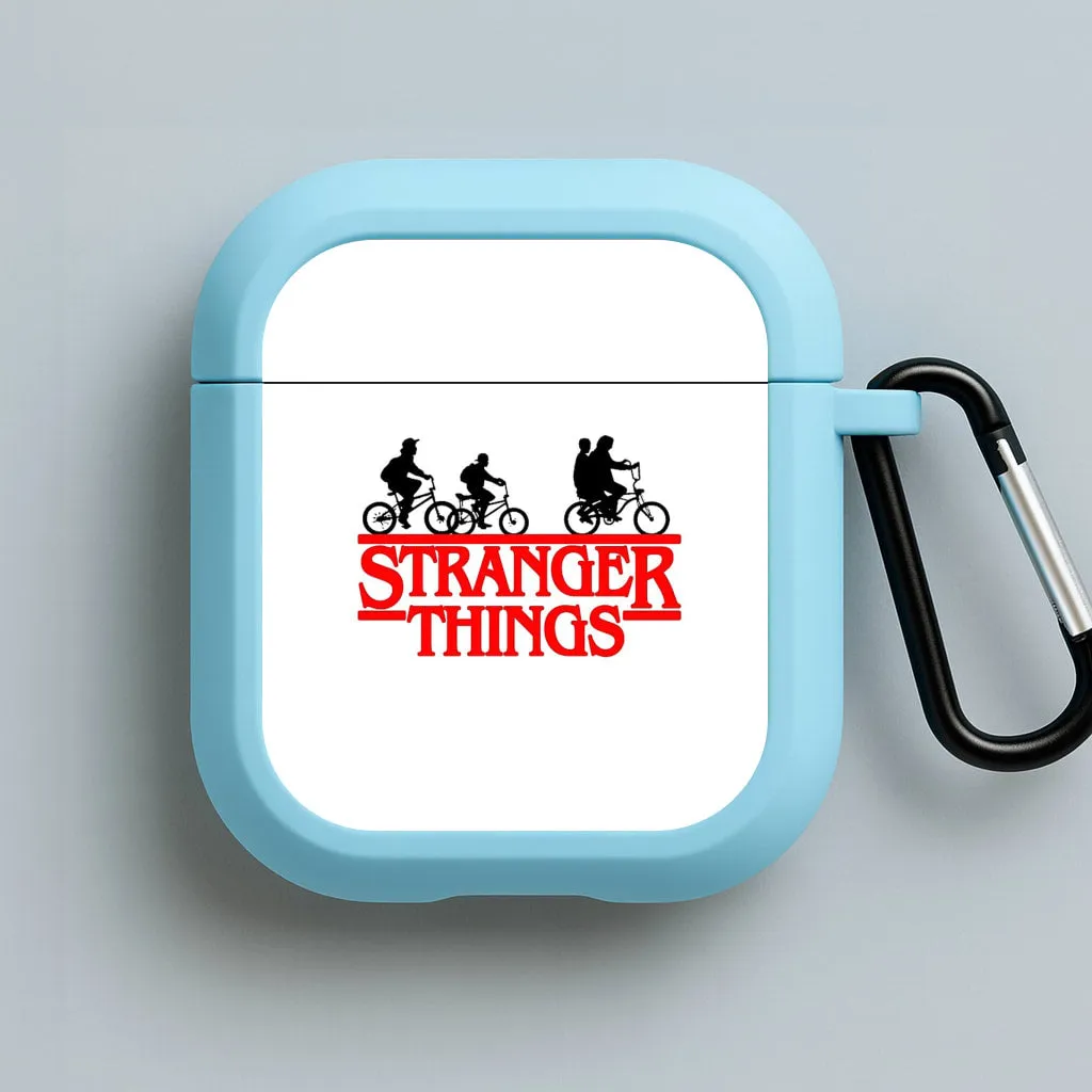 Stranger Cycling Logo AirPods Case lightweight neon handmade protector Universal Compact Organizer
