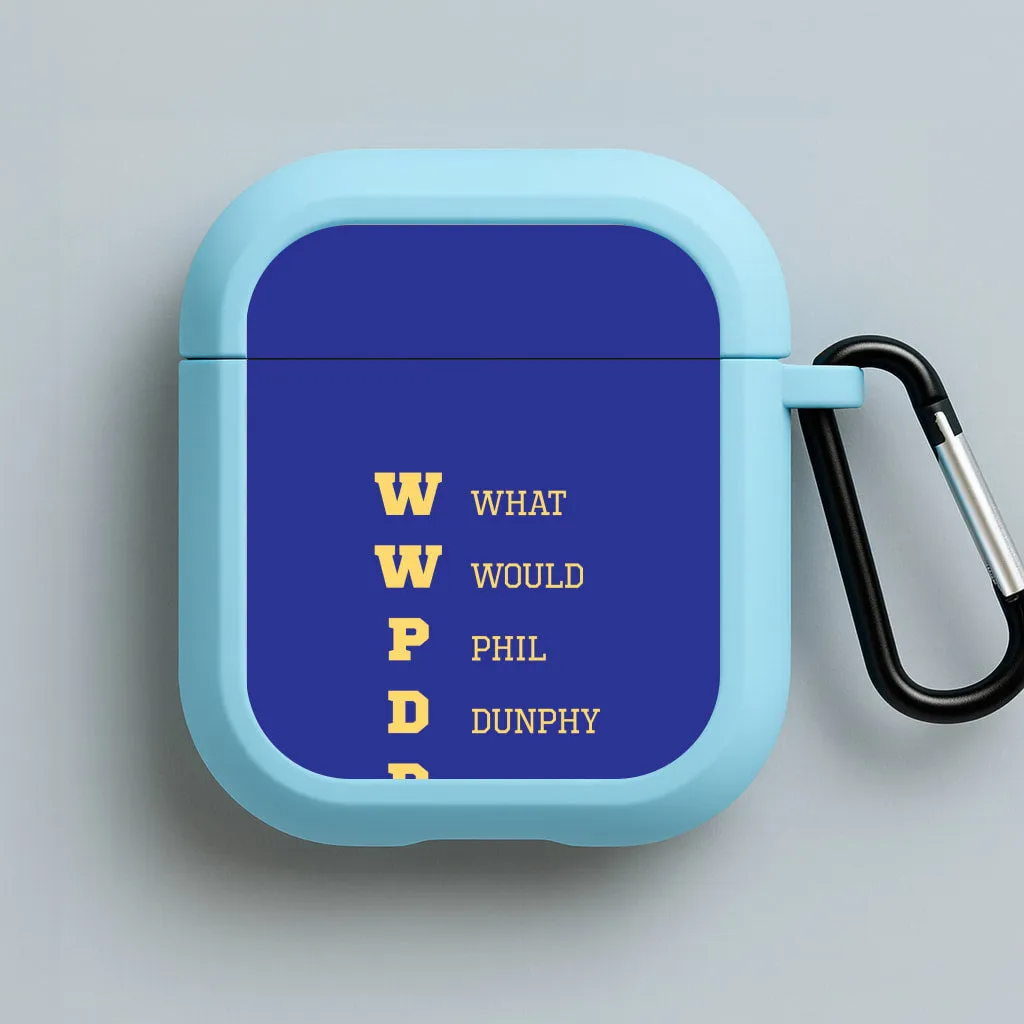 What Would Phil Do? AirPods Case soft pastel commuter handmade protector Modern Travel Bag