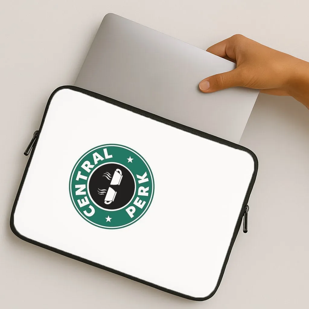 Polished Finish Texture Central Perk - Coffee Logo Laptop Sleeve