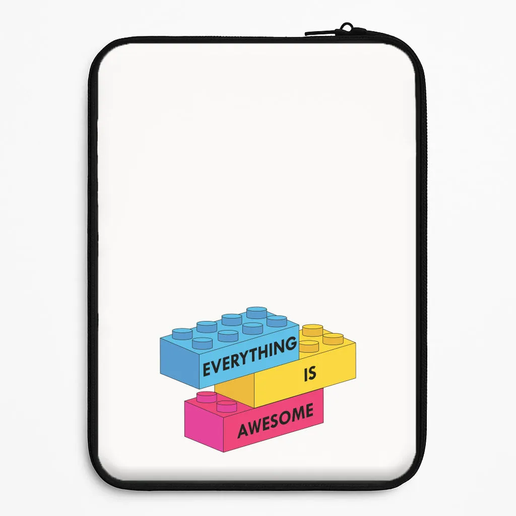 Refined Craftsmanship Everything Is Awesome Bricks Laptop Sleeve