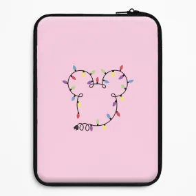 Mouse Christmas Lights Christmas Laptop Sleeve Strong Outline