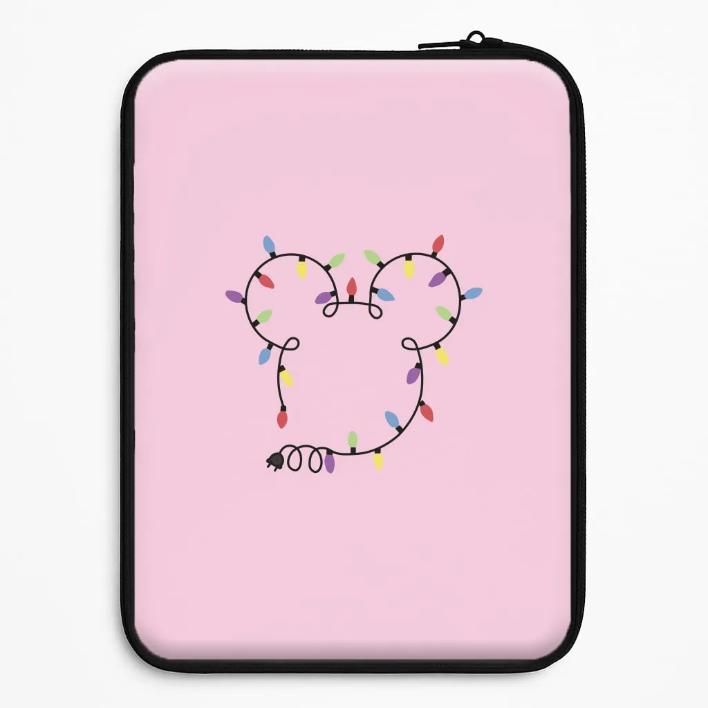 Mouse Christmas Lights Christmas Laptop Sleeve Strong Outline