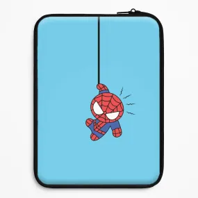 Durable Protection Layer Blue Hanging Spider Hero Laptop Sleeve