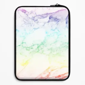 Rainbow Streak Marble Pattern Laptop Sleeve Casual Texture