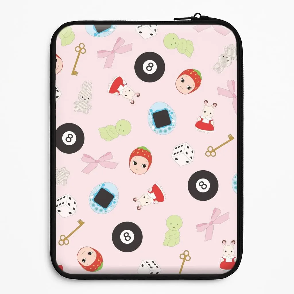 Trinkets Pattern Laptop Sleeve Smooth Layer Minimal Detail