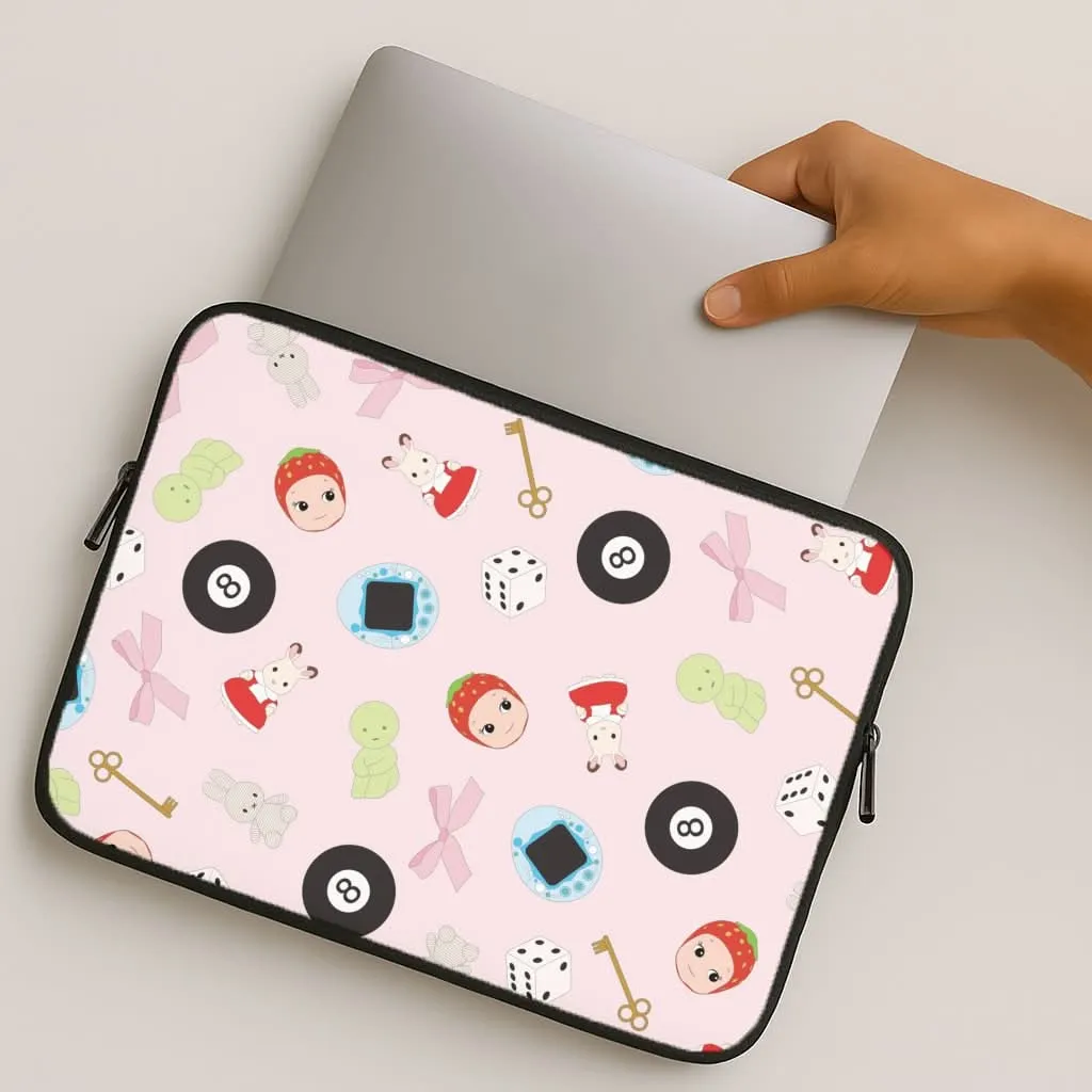 Clear Design Simple Texture Trinkets Pattern Laptop Sleeve