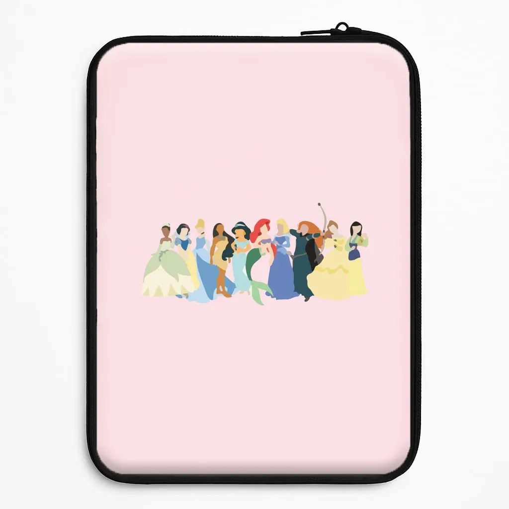 Transparent Edge Soft Layer Fairytale Princesses Cast Laptop Sleeve