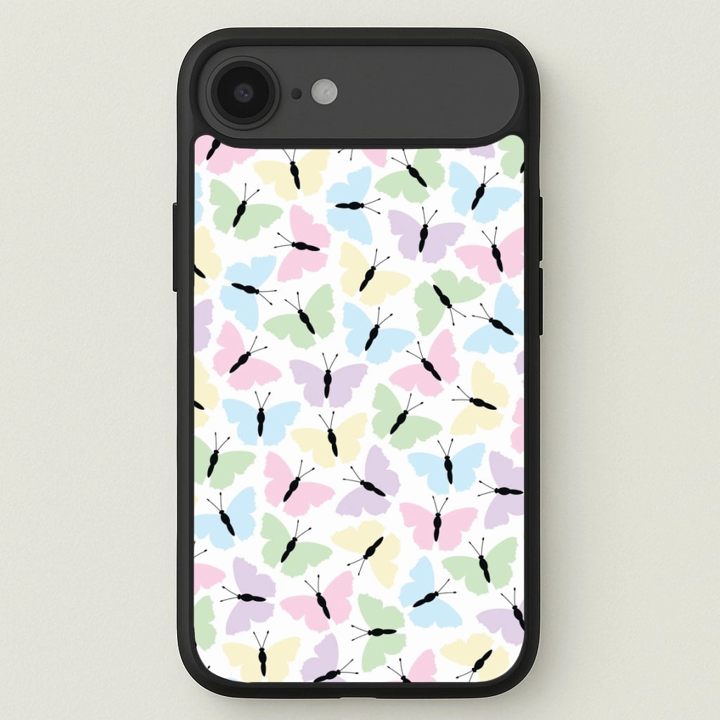 Luxury Texture Finish Travel Companion Multi Coloured Butterfly - Butterfly Patterns Phone Case