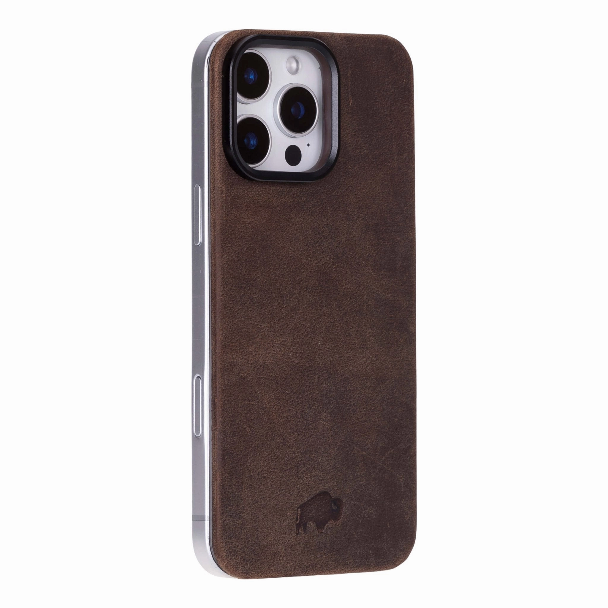 Rohan MagSafe Leather Back Case - iPhone 16 Pro Max, Distressed Coffee Subtle Touch