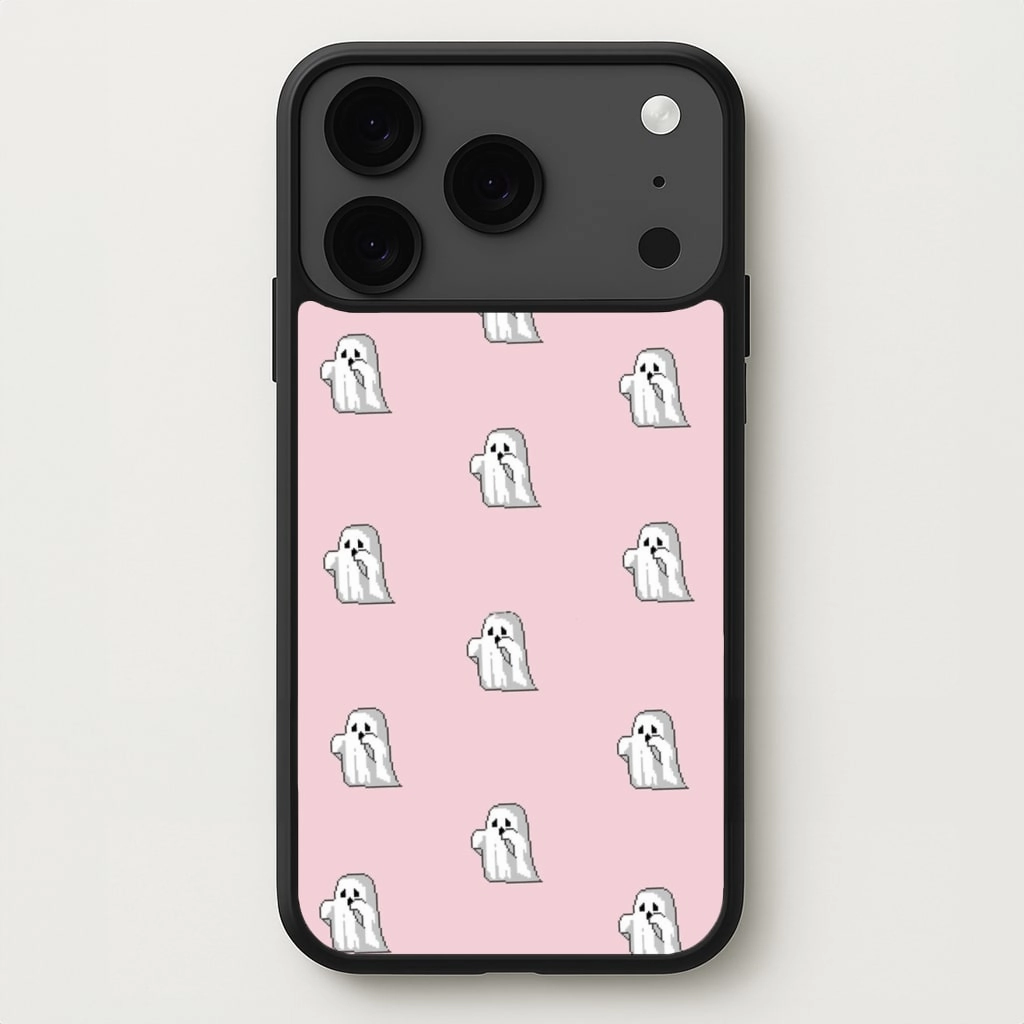 Smooth Layer Texture Pastel Pixel Ghost Halloween Phone Case