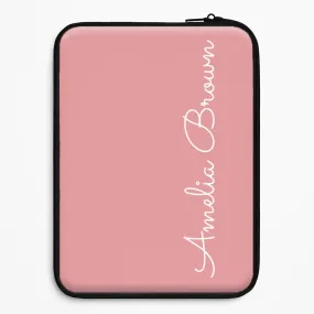 Dust Pink Personalised Laptop Sleeve Strong Frame