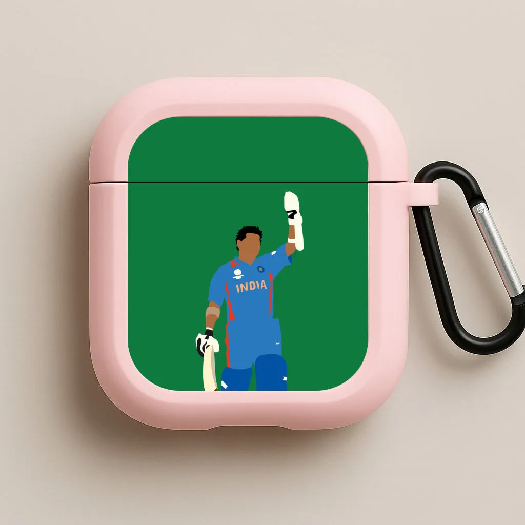 fashion handmade ergonomic airpods case Tendulkar - Cricket AirPods Case