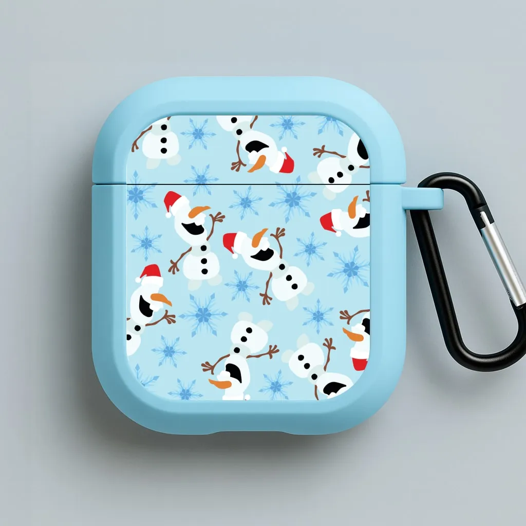 Durable Compact Texture Snowman Pattern AirPods Case