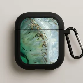 strong anti slip coating Universal Tech Holder Emerald Marble  AirPods Case