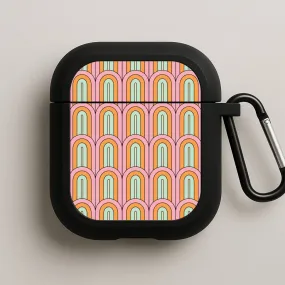 Pastel Retro Arches Pattern AirPods Case custom printed airpods case