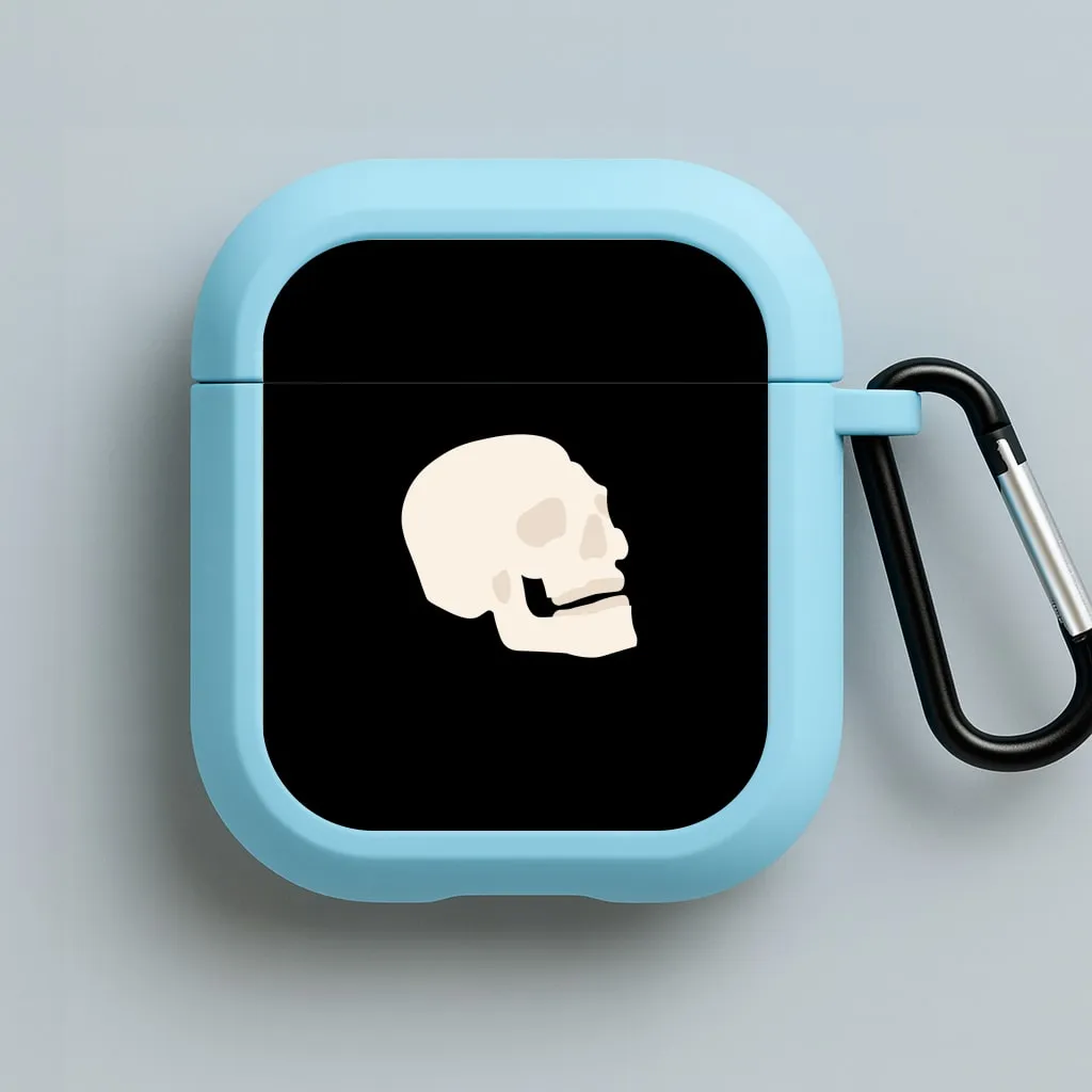 Modern Design Protector Skull Outline - Halloween AirPods Case