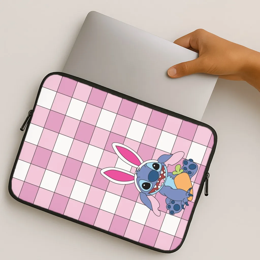 Classic Design Easter Bunny Blue Alien Laptop Sleeve