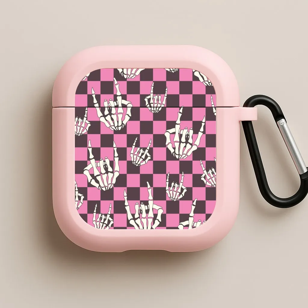 vivid pastel ergonomic airpods shell Rock On Skeleton AirPods Case
