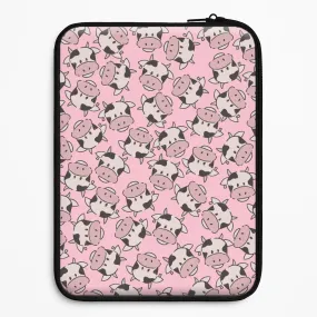 Luxury Detail Cows - Animal Patterns Laptop Sleeve