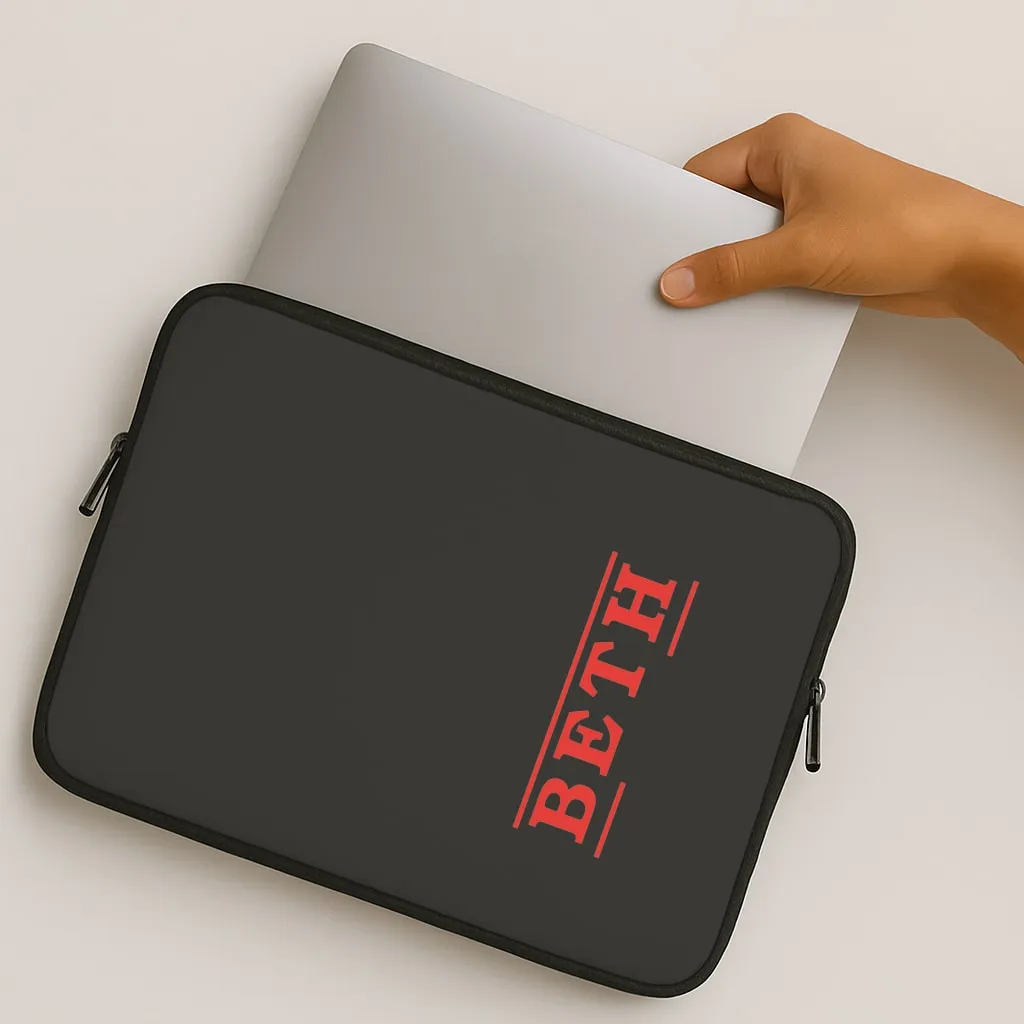 Pocket Size Sleek Finish Title - Personalised Stranger Laptop Sleeve