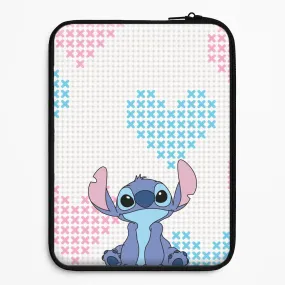 Blue Alien Hearts Laptop Sleeve Modern Grip Texture Textured Grip