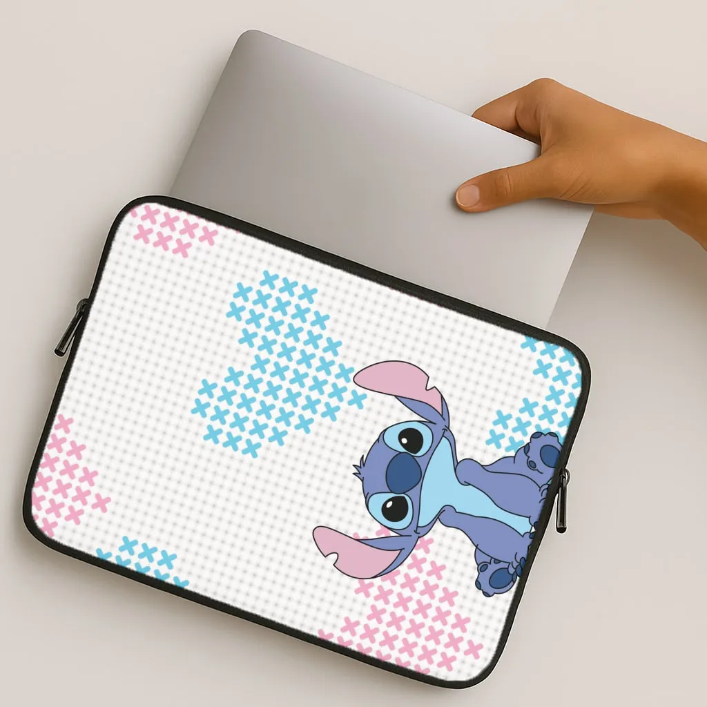 Lightweight accessory Durable Build Quality Blue Alien Hearts Laptop Sleeve