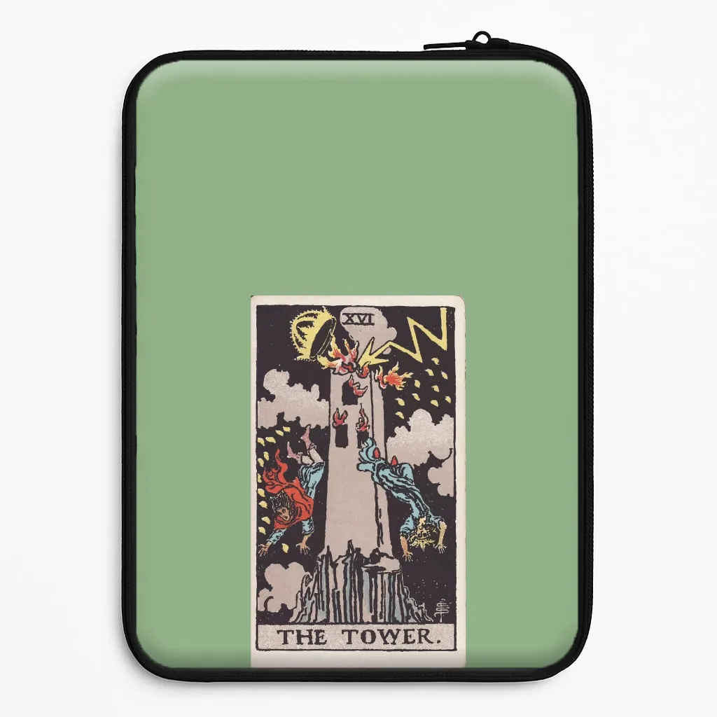 Hybrid Pattern Tarot Card XVI Laptop Sleeve