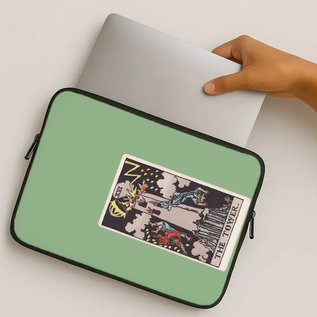 Ergonomic Feel Soft Touching Tarot Card XVI Laptop Sleeve