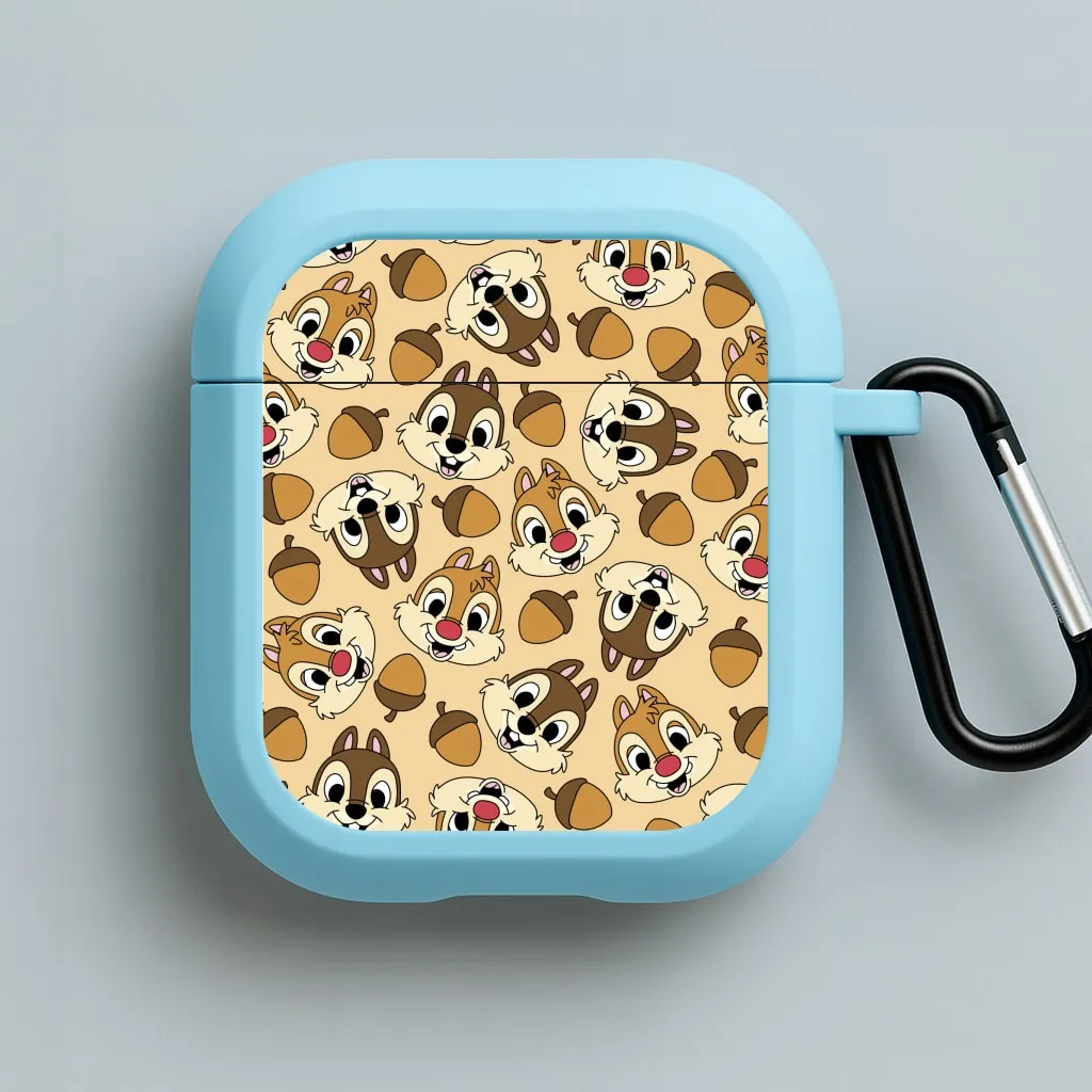 Cute Squirrels And Acorns Pattern AirPods Case flexible silicone case