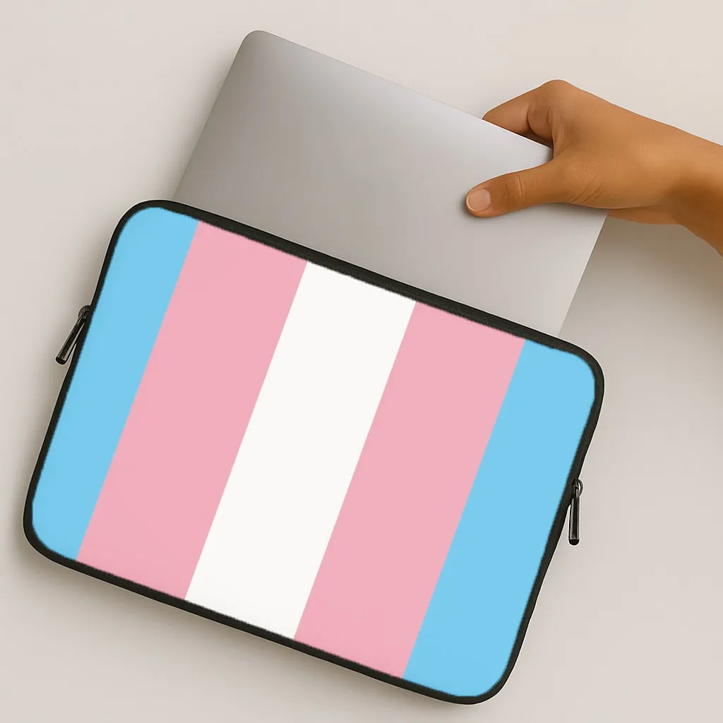 Trans Flag - Pride Laptop Sleeve Casual Design clean design