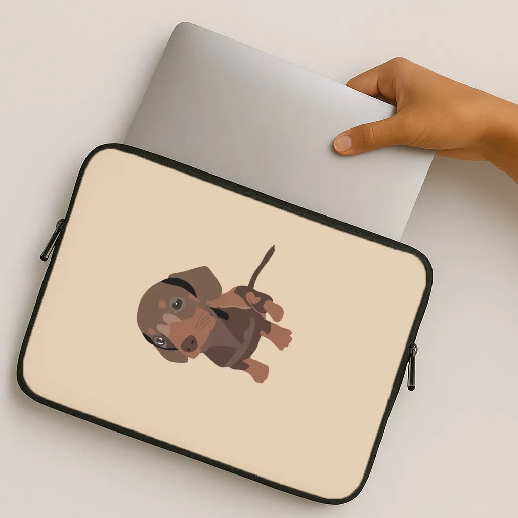 Brown - Dachshunds Laptop Sleeve Luxury Coating